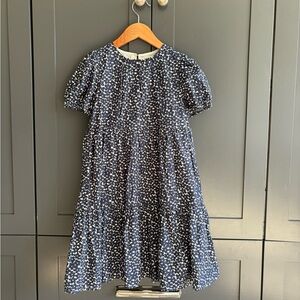 Crewcuts Navy and White Patterned Kids Dress
